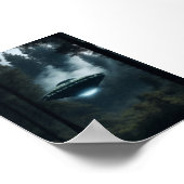 UFO Alien Space Digital Posters & Wall Art Poster (Ecke)