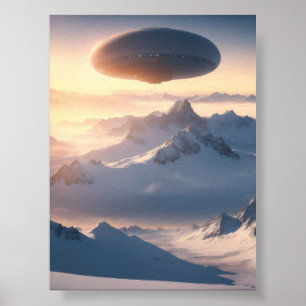 UFO Alien Space Digital Posters & Wall Art Poster