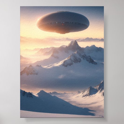 UFO Alien Space Digital Posters & Wall Art Poster (Vorne)