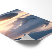 UFO Alien Space Digital Posters & Wall Art Poster (Ecke)