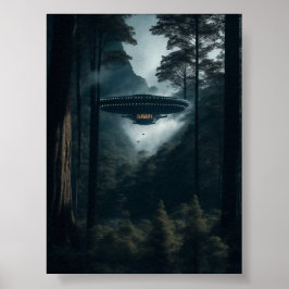 UFO Alien Space Digital Posters & Wall Art Poster