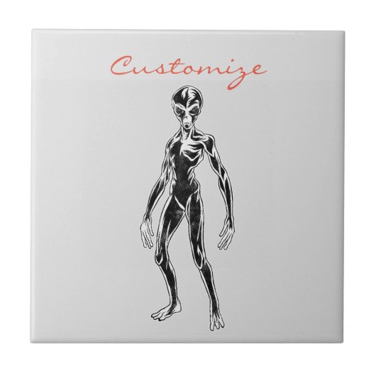 UFO Alien Thunder_Cove Fliese (Vorderseite)