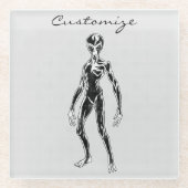 UFO Alien Thunder_Cove Glasuntersetzer (Vorderseite)