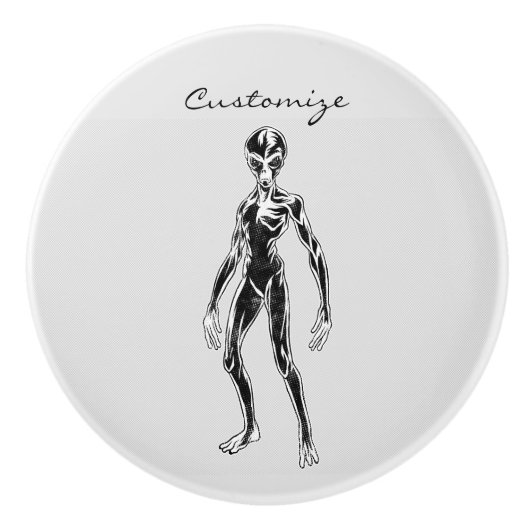 UFO Alien Thunder_Cove Keramikknauf (Vorderseite)