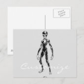 UFO Alien Thunder_Cove Postkarte (Vorne/Hinten)