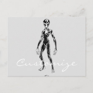 UFO Alien Thunder_Cove Postkarte