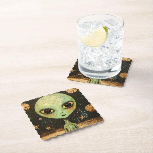 UFO-Alien Untersetzer (Vor Ort)