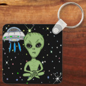UFO-Alien - Vollständige Offenlegung Schlüsselanhänger (Rückseite)