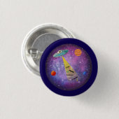 UFO Alien Weltraum Raumfahrtstars Button (Vorne & Hinten)