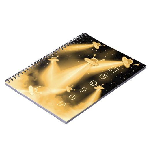 UFO-Angriff auf die Venus - Alien Sci-fi Notizblock (Linke Seite)