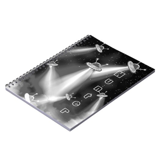 UFO-Angriff auf Merkur - Sci-Fi Notizblock (Linke Seite)