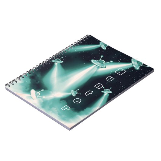 UFO-Angriff auf Neptun - SciFi Space-Journal Notizblock (Linke Seite)