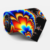 UFO-Angriff - Fraktal-Kunst Krawatte (Gerollt)