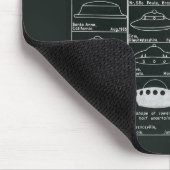 UFO-Anvisieren-Diagramm Mousepad (Ecke)