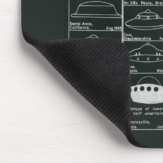 UFO-Anvisieren-Diagramm Mousepad (Ecke)