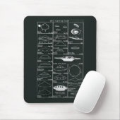 UFO-Anvisieren-Diagramm Mousepad (Mit Mouse)