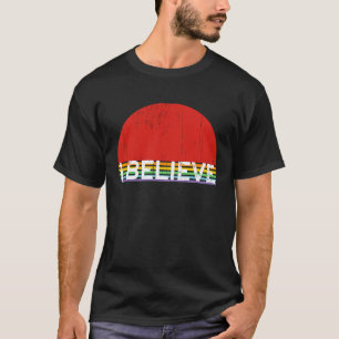 UFO Area 51 glaubt Retro Sunset Alien Entführung T-Shirt