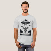 UFO Astronaut - Begegnung Alien T-Shirt (Vorne ganz)