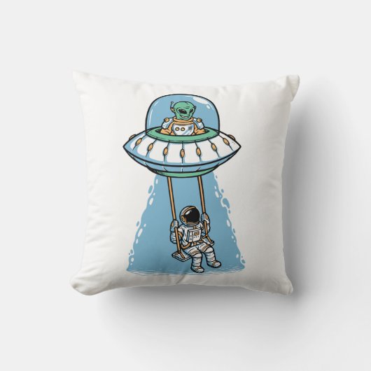 UFO Astronaut Exchange Kissen (Vorderseite)
