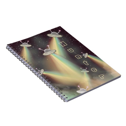 UFO Attack Earth Alien zurück in die Schule Notizblock (Rechte Seite)