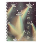 UFO Attack Earth Alien zurück in die Schule Notizblock (Vorderseite)