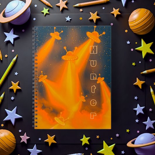 UFO Attack Jupiter-Notebook Notizblock