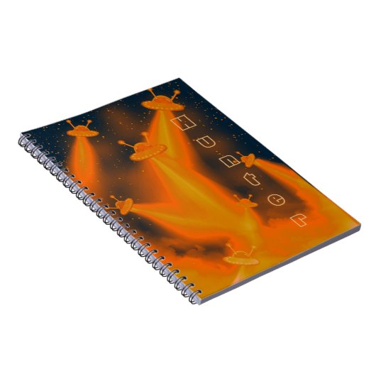 UFO Attack Jupiter-Notebook Notizblock (Rechte Seite)