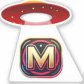 UFO-Aufkleber Aufkleber (Vorderseite)