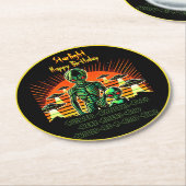 UFO Aufregung im Roswell Park! Runder Pappuntersetzer (Angewinkelt)