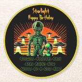 UFO Aufregung im Roswell Park! Runder Pappuntersetzer (Vorderseite)