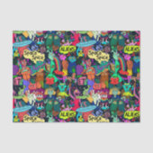 UFO-Außerirdischen abstrakt Decoupage Seidenpapier (Vorderseite)