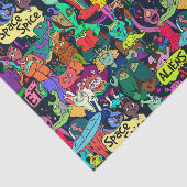 UFO-Außerirdischen abstrakt Decoupage Seidenpapier (Ausschnitt)