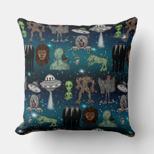 UFO Außerirdischen Chupacabra Bigfoot Cryptids Kissen