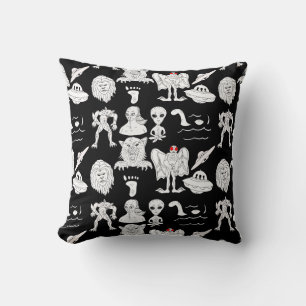 UFO, Außerirdischer, Bigfoot-Kryptid Kissen