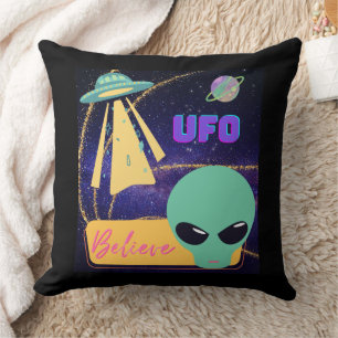Ufo, Außerirdischer Glaube Kissen