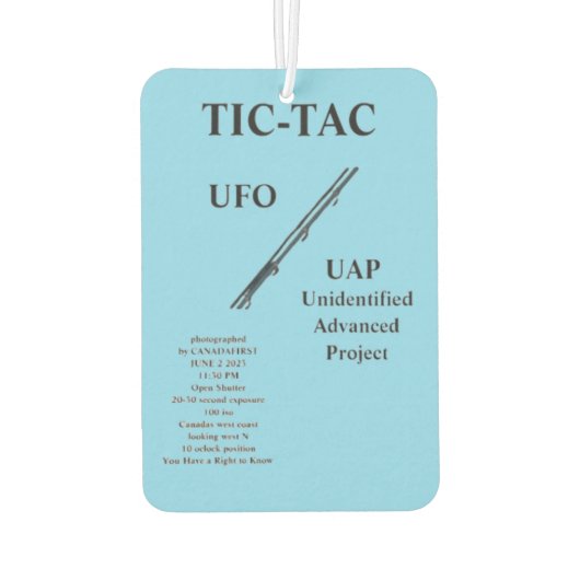 UFO AUTOLUFTERFRISCHER (Rückseite)