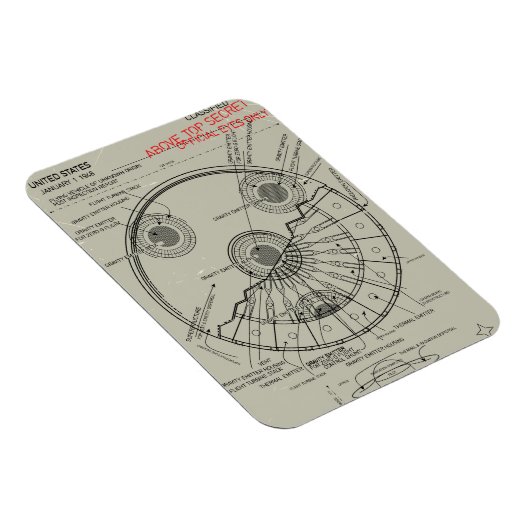 UFO Bauplan Magnet (Rechte Seite)