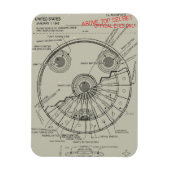 UFO Bauplan Magnet (Vertikal)