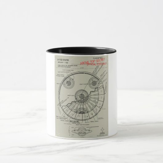 UFO Bauplan Tasse (Zentrum)