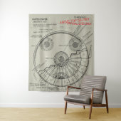 UFO Bauplan Wandteppich (Beispiel)