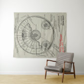UFO Bauplan Wandteppich (Beispiel (Horizontal))