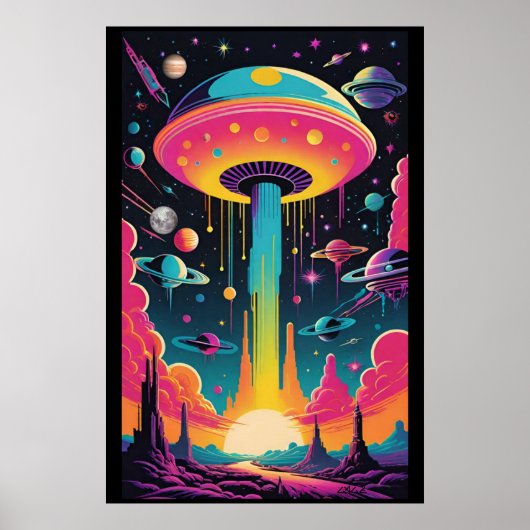 UFO-Begegnung auf Planet 9 Poster (Vorne)