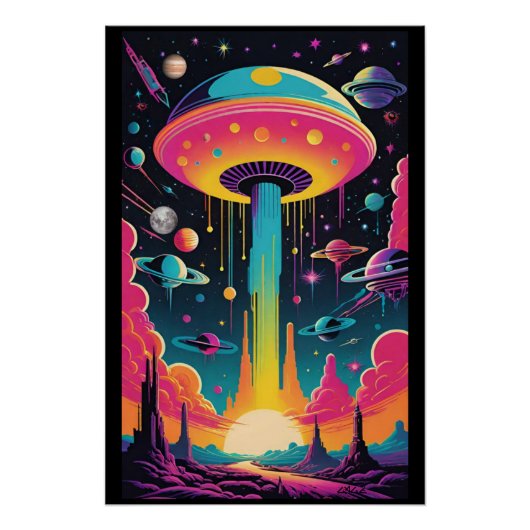 UFO-Begegnung auf Planet 9 Poster (Vorderseite)