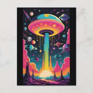 UFO-Begegnung auf Planet 9 Postkarte