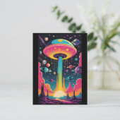 UFO-Begegnung auf Planet 9 Postkarte (Stehend Vorderseite)