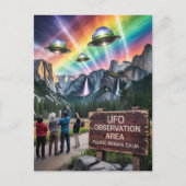 UFO-Beobachtungsfläche Bitte ruhig bleiben Postkarte (Vorderseite)
