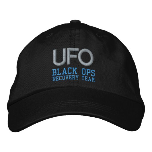 UFO BLACK OPS-Kappe Bestickte Baseballkappe (Vorderseite)