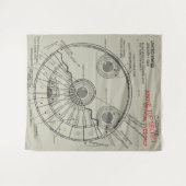 UFO Blueprint Wandteppich (Vorderseite (Horizontal))