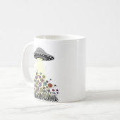 UFO-Blume aufblähen Kaffeetasse (Vorderseite Links)