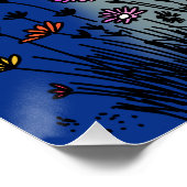 UFO-Blume aufblähen Poster (Ecke)